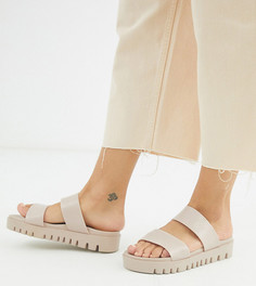 Бежевые босоножки для широкой стопы ASOS DESIGN-Бежевый