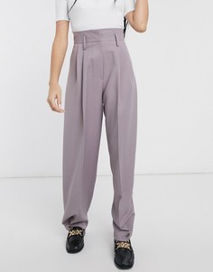 Лавандовые широкие брюки с манжетами ASOS DESIGN-Фиолетовый