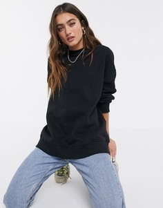 Черный длинный oversized-свитшот Monki