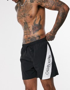 Черные шорты для плавания с логотипом Calvin Klein-Черный