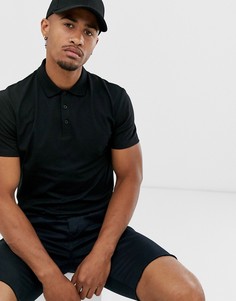 Поло черного цвета из органического хлопка ASOS DESIGN-Черный