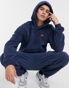 Худи из микрофлиса темно-синего цвета Nike SB-Темно-синий
