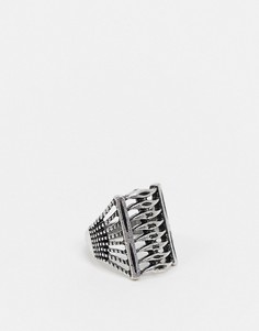 Серебристое кольцо в стиле 1920-х ASOS DESIGN-Серебряный