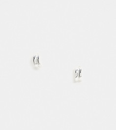 Маленькие серебряные серьги-гвоздики DesignB London-Серебряный