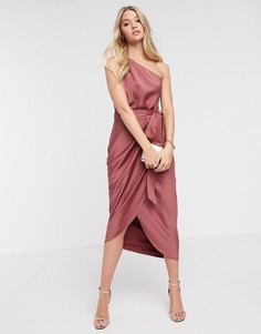 Розовое платье на одно плечо Ted Baker-Розовый