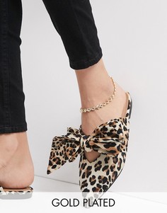 Браслет на ногу с покрытием 18-каратным золотом Image Gang-Золотой