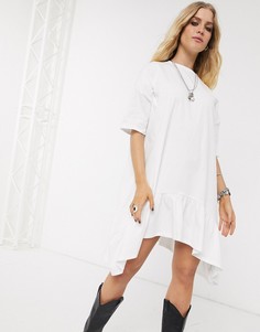 Белое свободное oversized-платье ASOS DESIGN-Белый