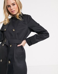 Черный тренч ASOS DESIGN