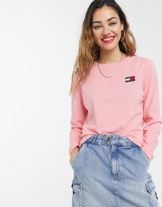 Розовый лонгслив из переработанных материалов Tommy Jeans