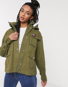 Зеленая куртка со складками Tommy Jeans-Зеленый