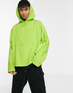 Зеленая oversized‑ветровка с капюшоном ASOS DESIGN-Желтый