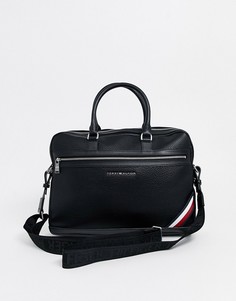 Черная сумка для ноутбука Tommy Hilfiger downtown-Черный