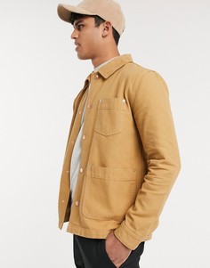 Светло-коричневая джинсовая куртка ASOS DESIGN-Светло-коричневый