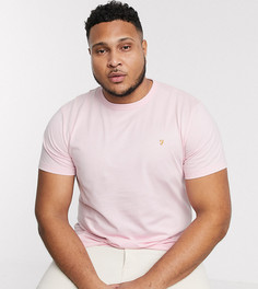 Розовая приталенная футболка Farah Dennis-Розовый