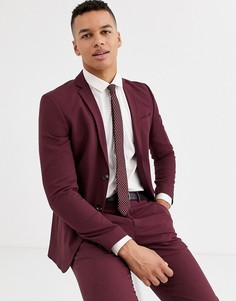 Бордовый премиум-пиджак Jack & Jones-Красный