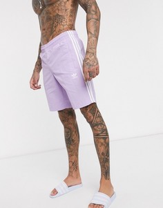 Шорты для плавания с 3 полосками adidas Originals-Фиолетовый