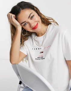 Белая футболка из органического хлопка с логотипом Tommy Jeans-Белый