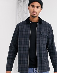 Черная куртка в клетку Topman-Черный