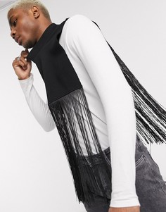 Свитшот с бахромой ASOS DESIGN-Черный