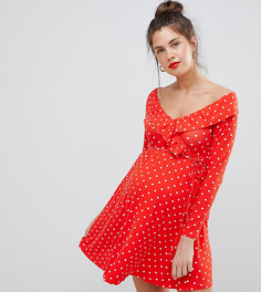 Платье мини в горошек ASOS DESIGN Maternity-Мульти