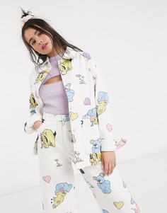 Куртка с принтом "crazy in love" от комплекта Lazy Oaf-Белый