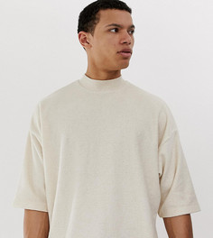 Oversize-футболка из плотного фактурного трикотажа ASOS DESIGN Tall-Белый