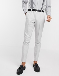 Серые брюки скинни ASOS DESIGN wedding-Серый