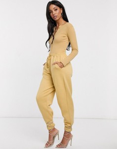 Oversized-джоггеры песочного цвета Missguided-Бежевый