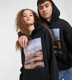 Худи с фотографическим принтом COLLUSION Unisex-Черный
