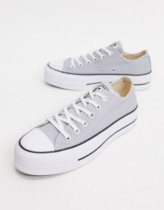 Серые кеды на высокой платформе Converse Chuck Taylor-Серый