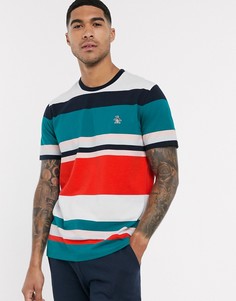 Футболка в полоску с нашивкой-логотипом Original Penguin-Мульти