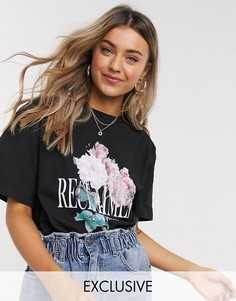 Черная футболка с логотипом Reclaimed Vintage inspired-Черный