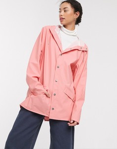 Короткая куртка кораллового цвета Rains-Розовый