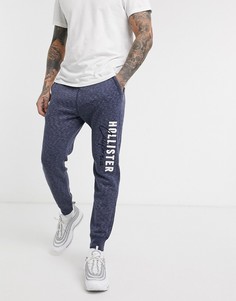 Темно-синие джоггеры с манжетами и логотипом Hollister-Темно-синий