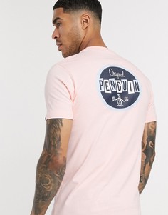 Розовая футболка с логотипом Original Penguin-Розовый