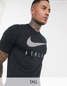 Черный свитшот с логотипом-галочкой Nike Training Tall athlete