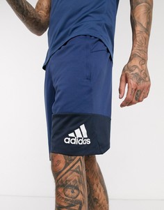 Темно-синие шорты с логотипом adidas Training-Темно-синий