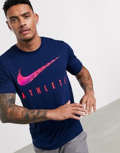 Черная футболка Nike Training Dri-Fit-Черный