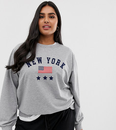 Свитшот для дома с принтом ASOS DESIGN Curve-Серый