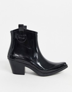 Черные ботинки в стиле вестерн ASOS DESIGN-Черный