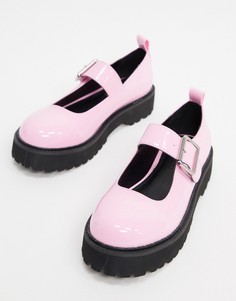 Розовые туфли Мэри Джейн на массивной подошве ASOS DESIGN-Розовый