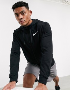 Худи черного цвета на молнии Nike Training-Черный