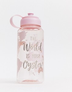 Бутылка для воды с надписью "the world is our oyster" Sass & Belle-Мульти