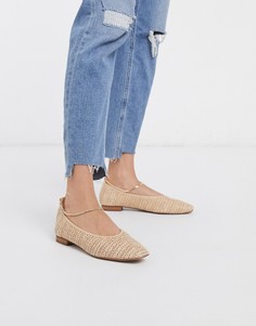 Балетки ASOS DESIGN-Бежевый