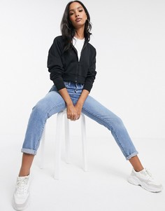 Черный короткий спортивный топ ASOS DESIGN