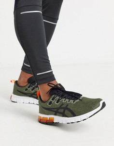 Кроссовки хаки Asics Running gel quantum 90-Зеленый