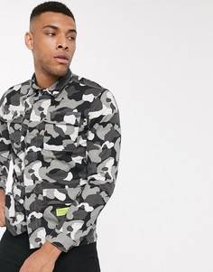 Серая рубашка навыпуск Jack & Jones Core-Серый