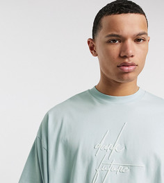 Свободная футболка с вышивкой "Dark Future" ASOS DESIGN Tall-Синий