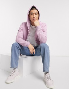 Худи розового цвета на молнии ASOS DESIGN-Розовый