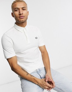Белая футболка-поло на пуговицах Fred Perry-Белый